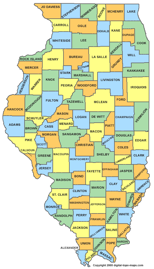 [illinois county map]